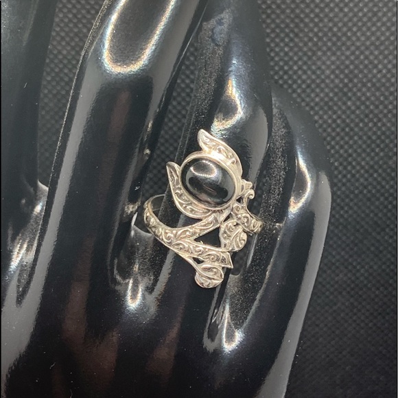 COPY - BALI LEGACY INDIAN BLACK STAR DIOPSIDE RING - Picture 7 of 9